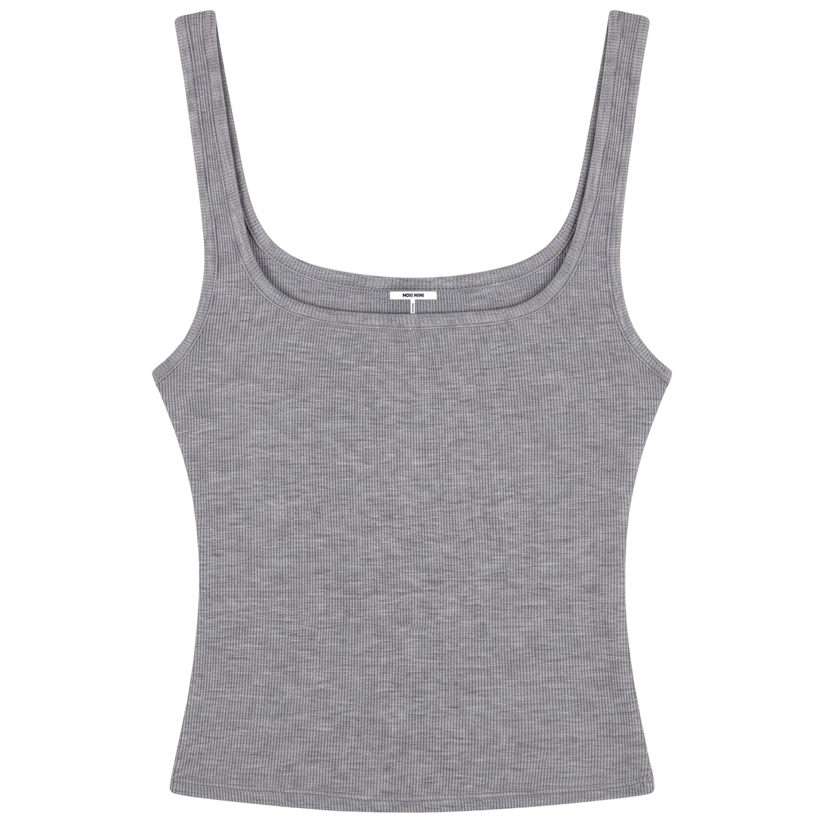 Grey Ribbed Tank Top