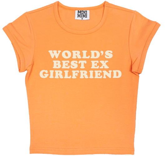 World's Best Ex-Girlfriend Baby Tee in Orange