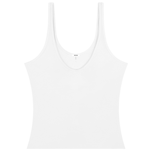 White Dip Tank Top