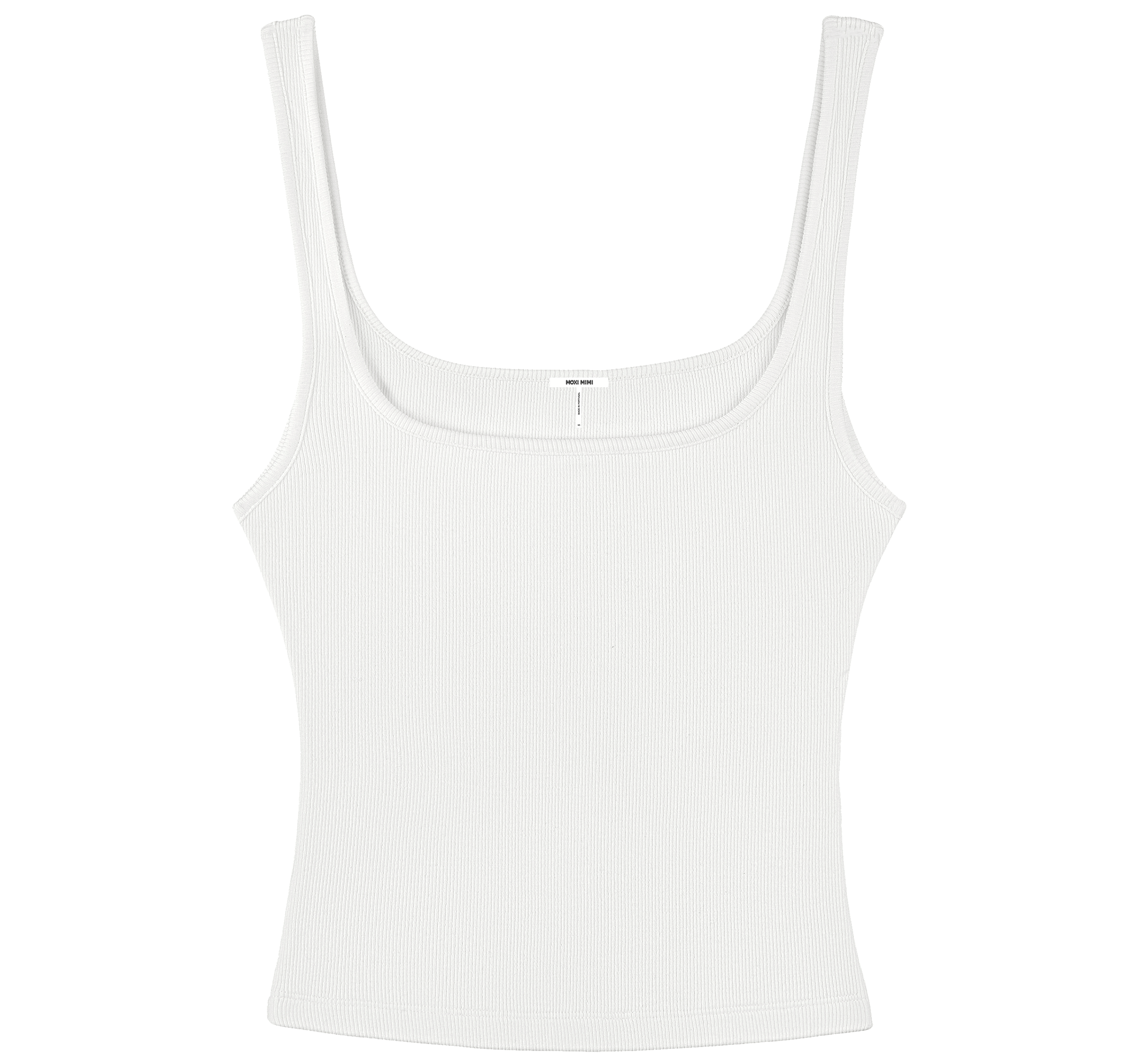 White Ribbed Tank Top – Moxi Mimi