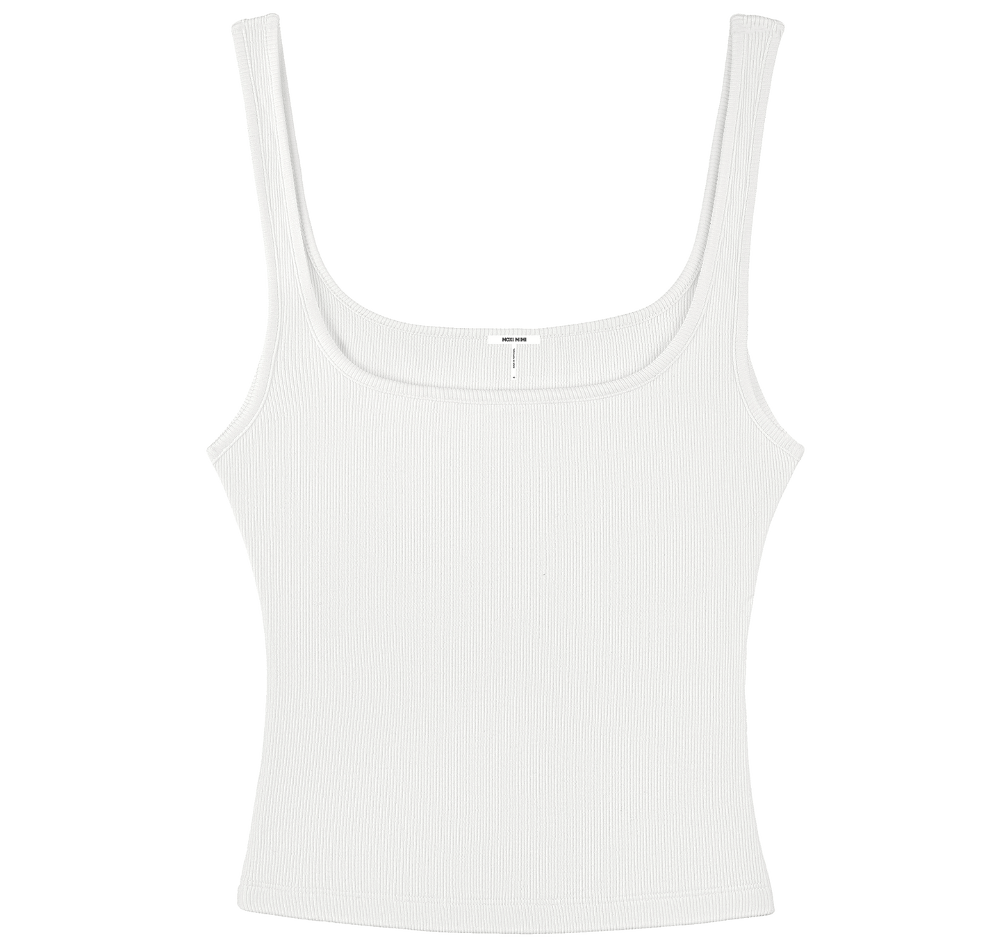 White Ribbed Tank Top