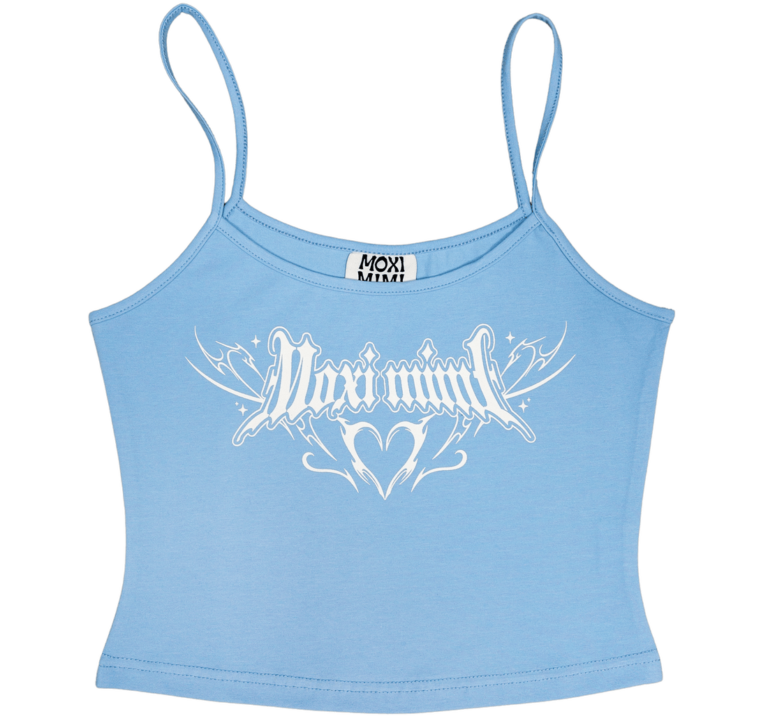 Moxi Mimi Tramp Stamp Tank Top in Baby Blue