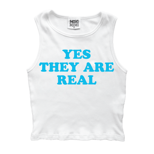 Yes They Are Real Cropped Tank Top